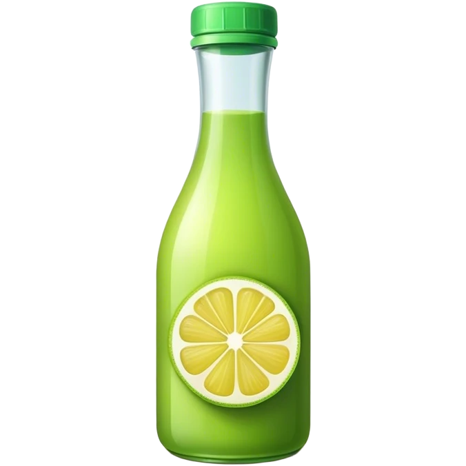 Bottle green lemon juice emoji