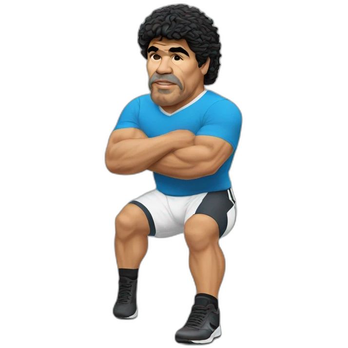 diego maradona at the fitness emoji