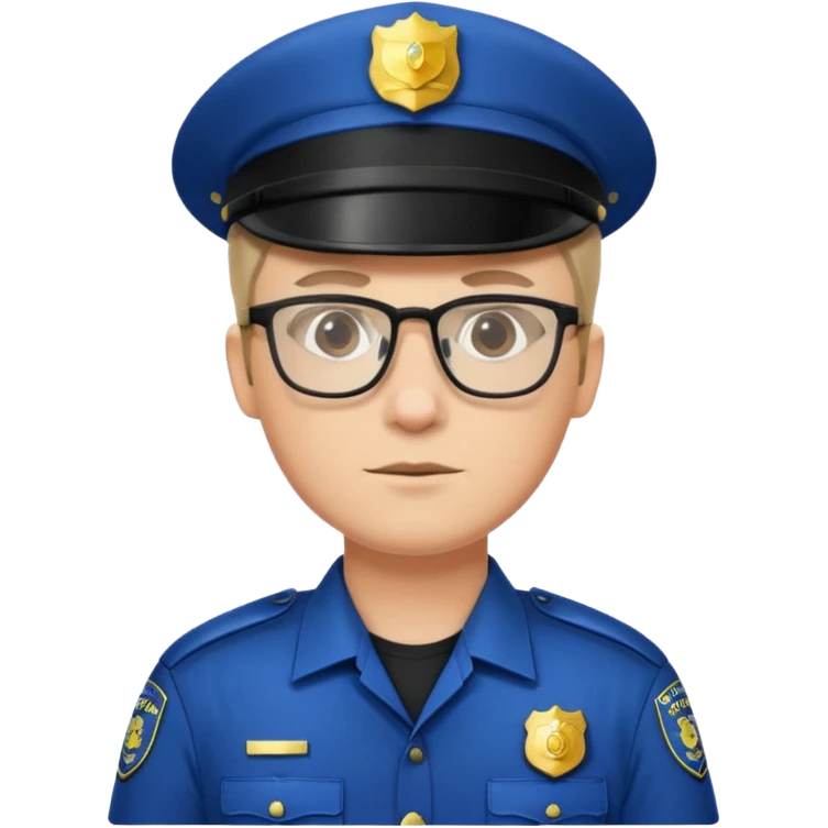 police man with glasses emoji