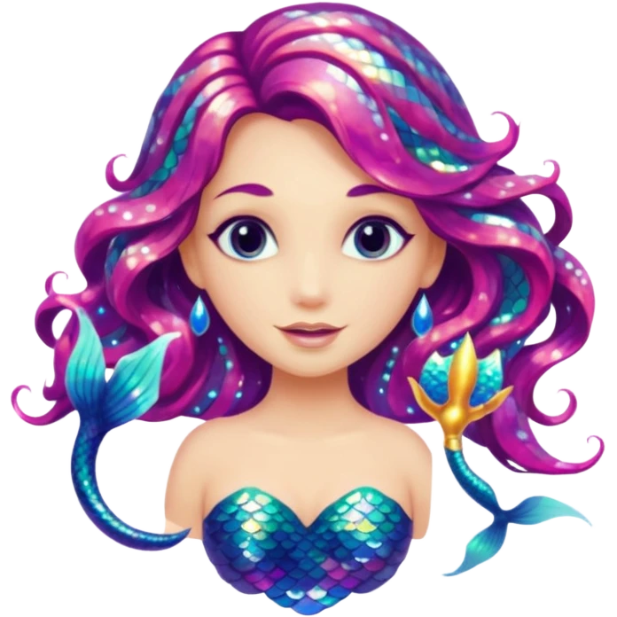 Glitter mermaid emoji
