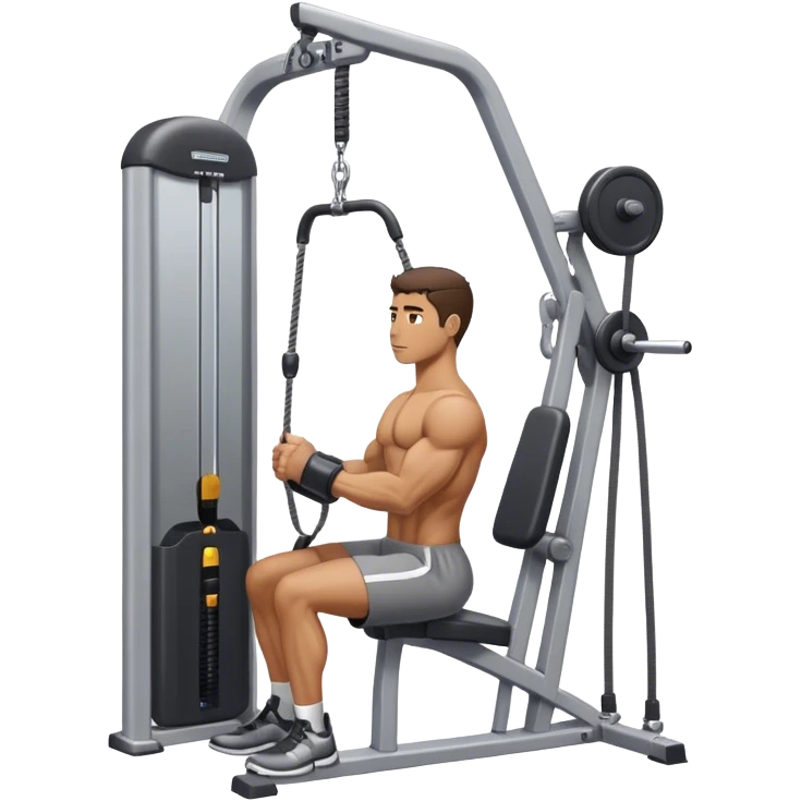 side-view man cable-machine tricep-pushdown emoji