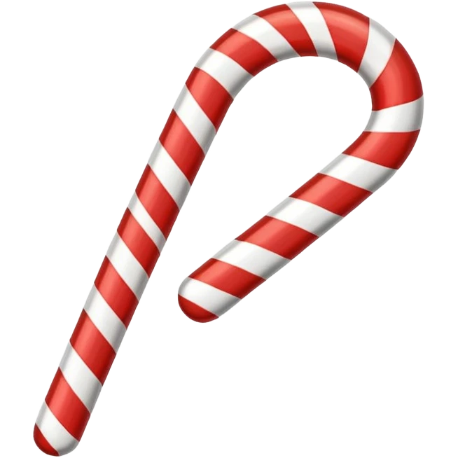 Rainbow Cane: Multicolored candy cane with bright stripes. emoji