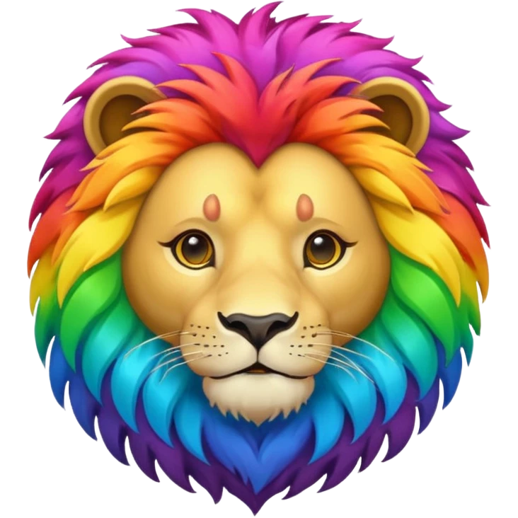 Rainbow lion emoji