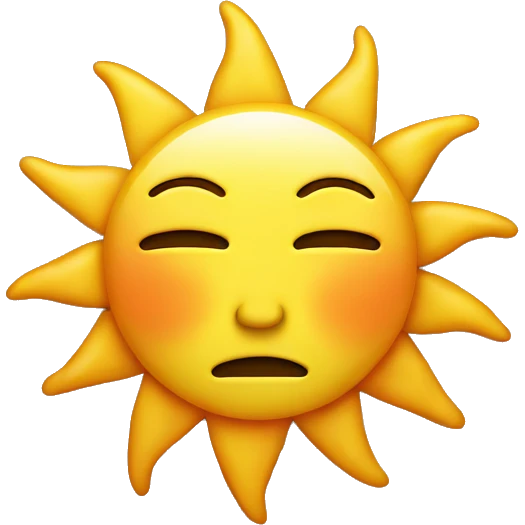 Sun with no face emoji