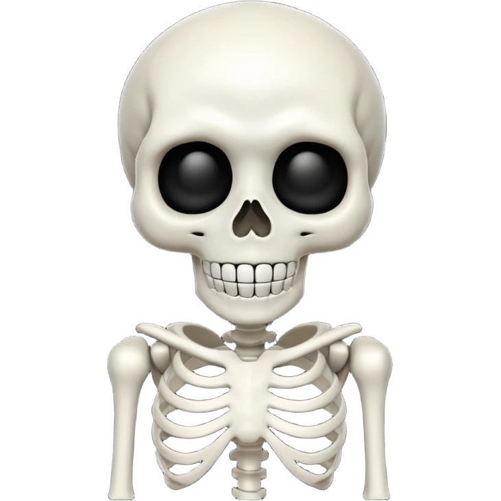Make a mischievous skeleton emoji