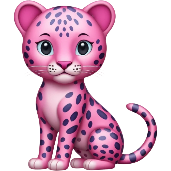 Emoji leopardo rosa cuerpo entero emoji