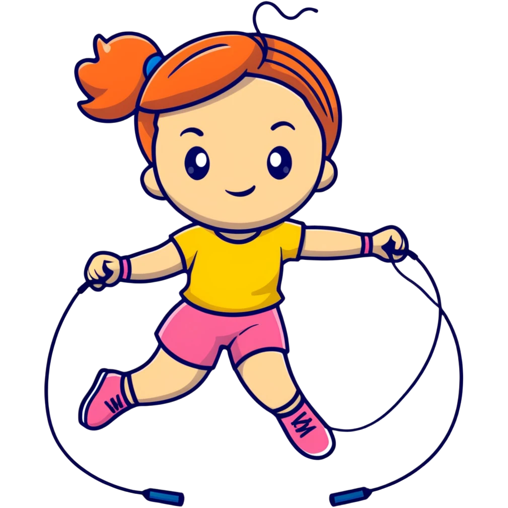 Girl jumping rope emoji