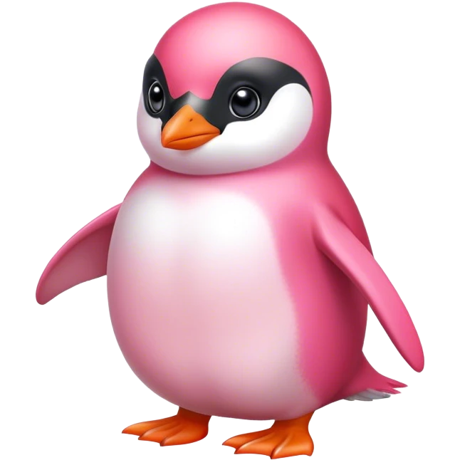Pink fairy penguin emoji