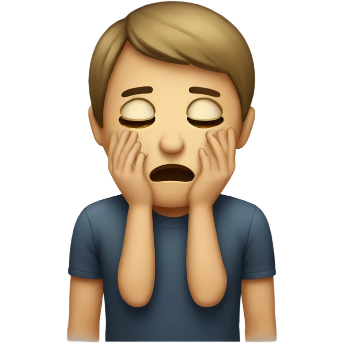 crying and sick emoji
