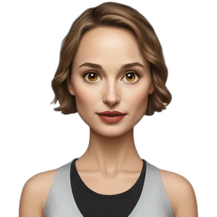 hyper realistic nathalie portman emoji