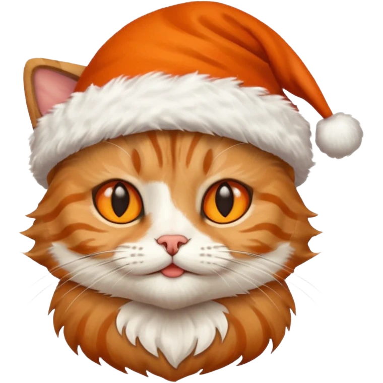 Un gato con gorro navideño emoji
