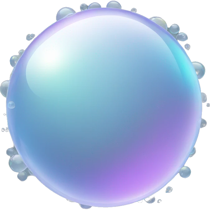 Clear transparent bubbles emoji
