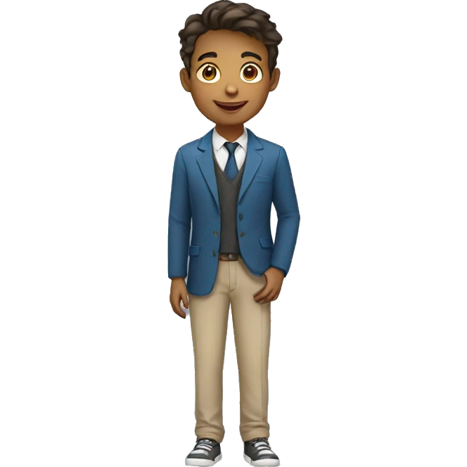 young teacher boy emoji