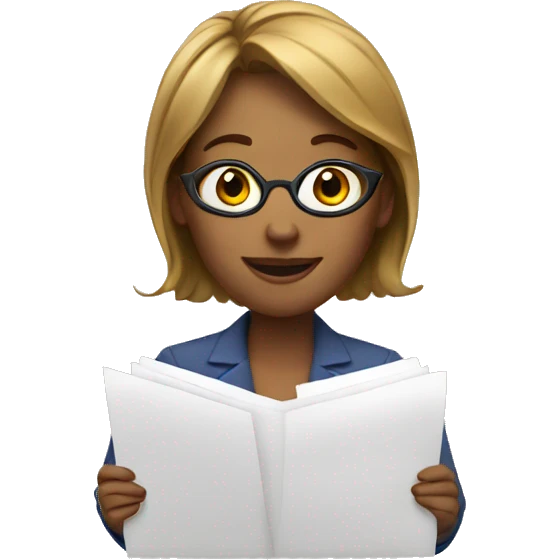 women with documents emoji