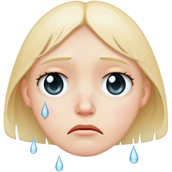 sad face with tears emoji