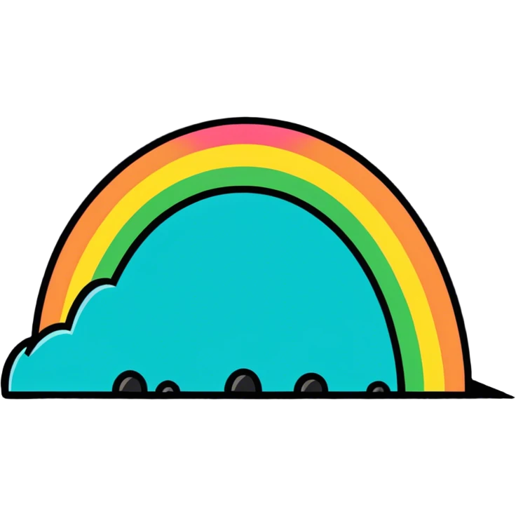 Afe turquoise rainbow emoji