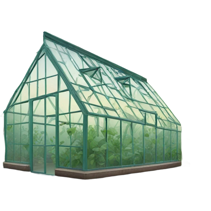Broken glass greenhouse emoji