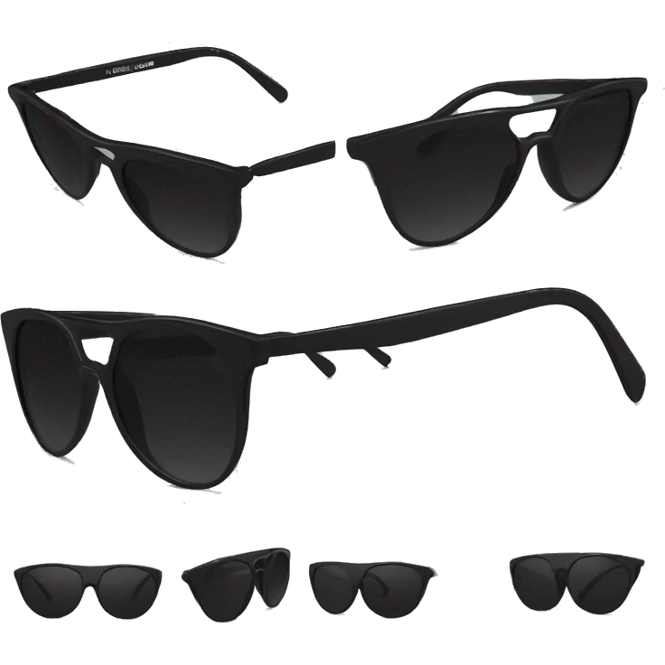 black thin fashion sunglasses no person emoji