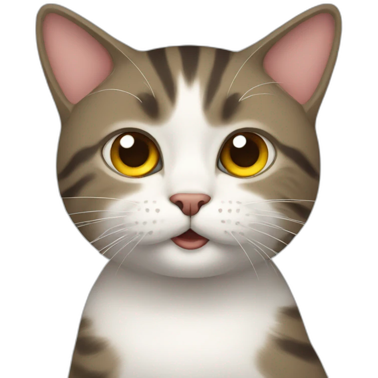 A cat avoiding its owner emoji