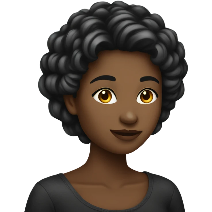 FILLE CHEVEUX NOIRS emoji