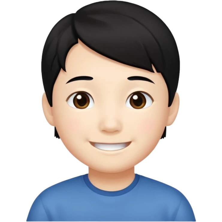 chinese kid with black hair emoji