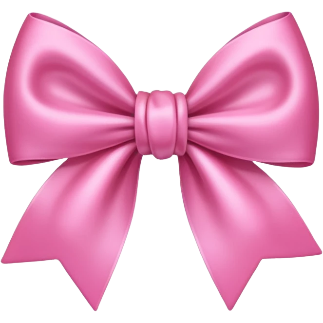 Pink cute bow emoji