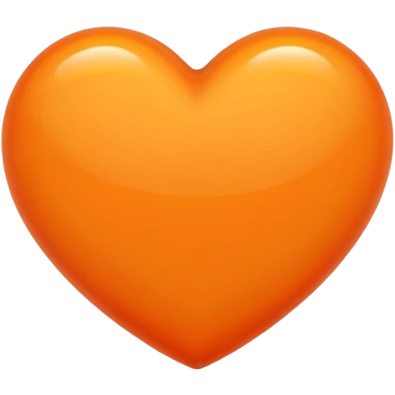 orange heart, simple and bold emoji