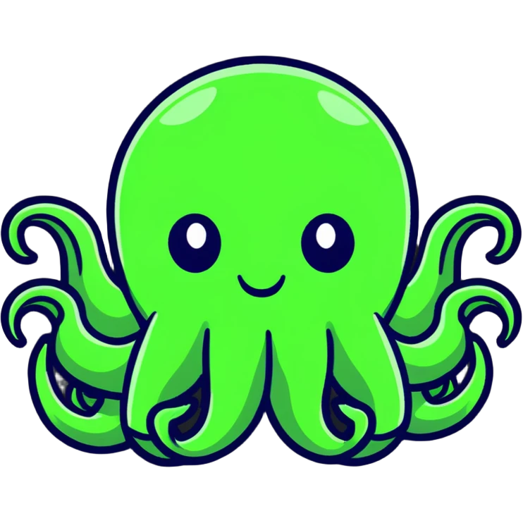 cute smiling Cthulhu emoji