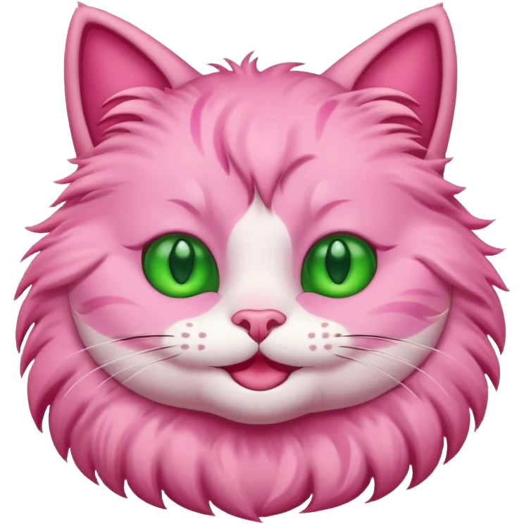 Pink cat smiling emoji