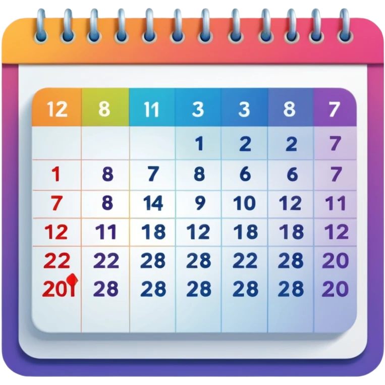 calendar week emoji