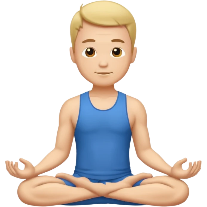 man doing yoga emoji