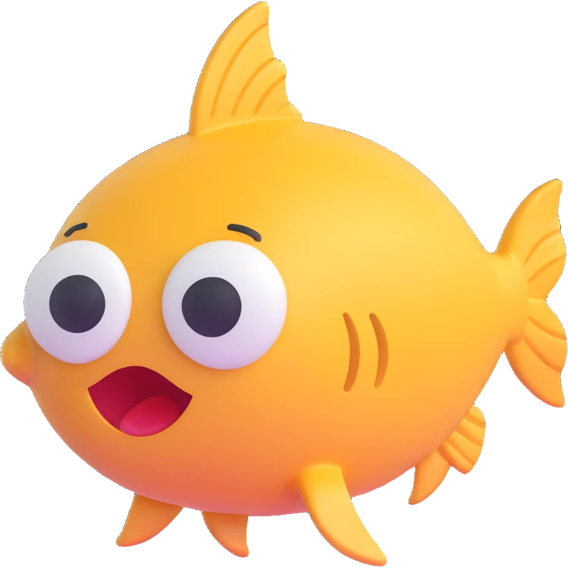 moonfish, 3d emoji style emoji