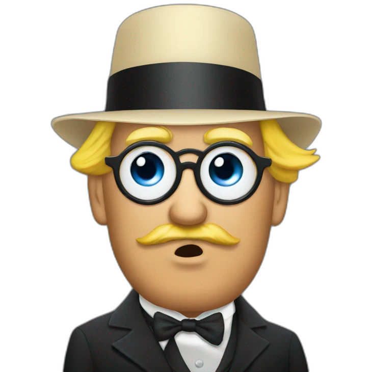Trump wearing a monocle emoji