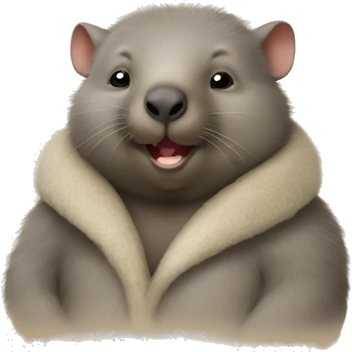 Wombat in the snug emoji