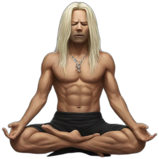 yoga and meditation death metal emoji