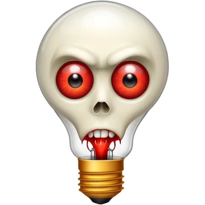 bulb with vampire eyes emoji