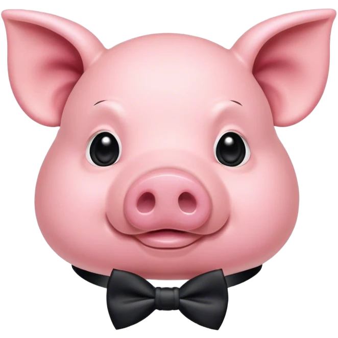 Pig wearing a bow tie  emoji