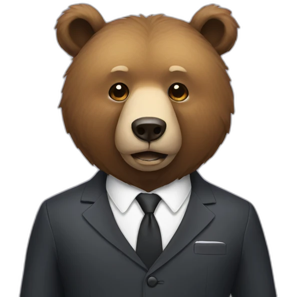 Bear with suit emoji