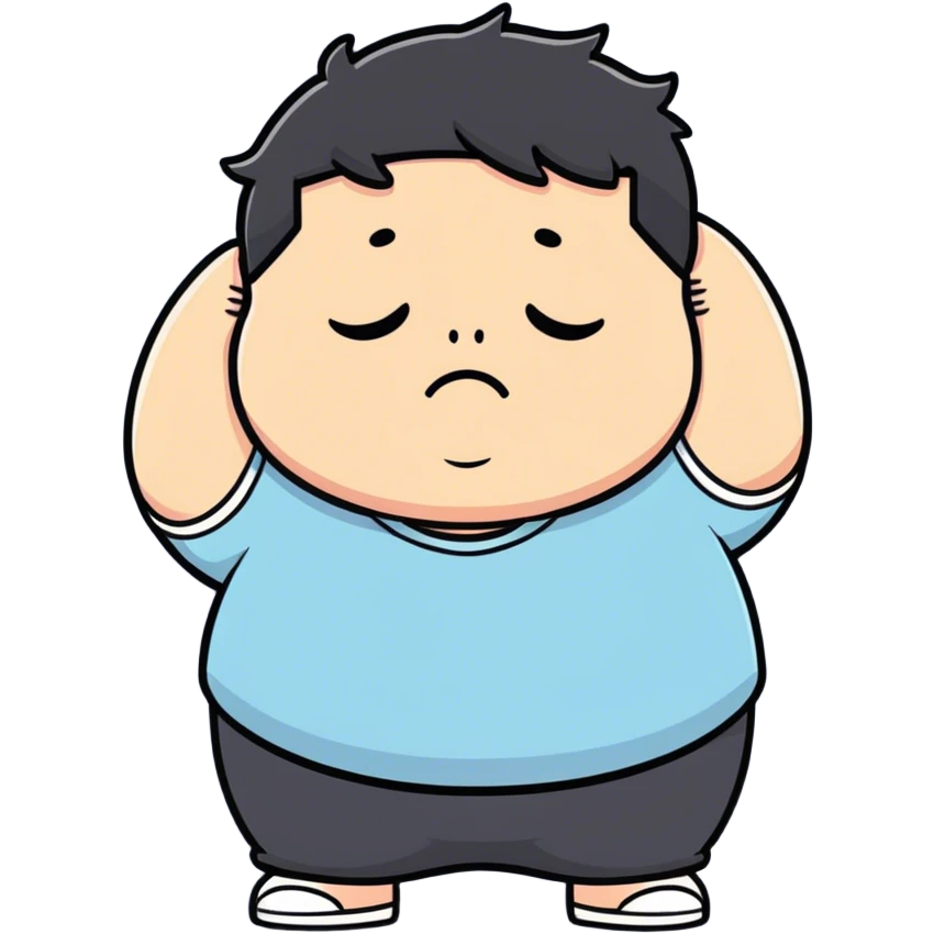 Double stress fat boy  emoji