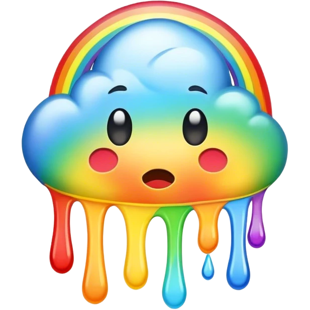 Melting rainbow emoji