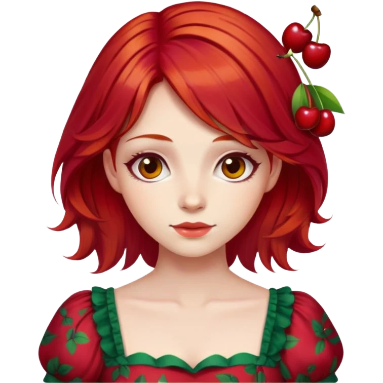 A cherry princess emoji