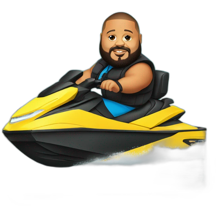 fat dj khaled on jetski emoji