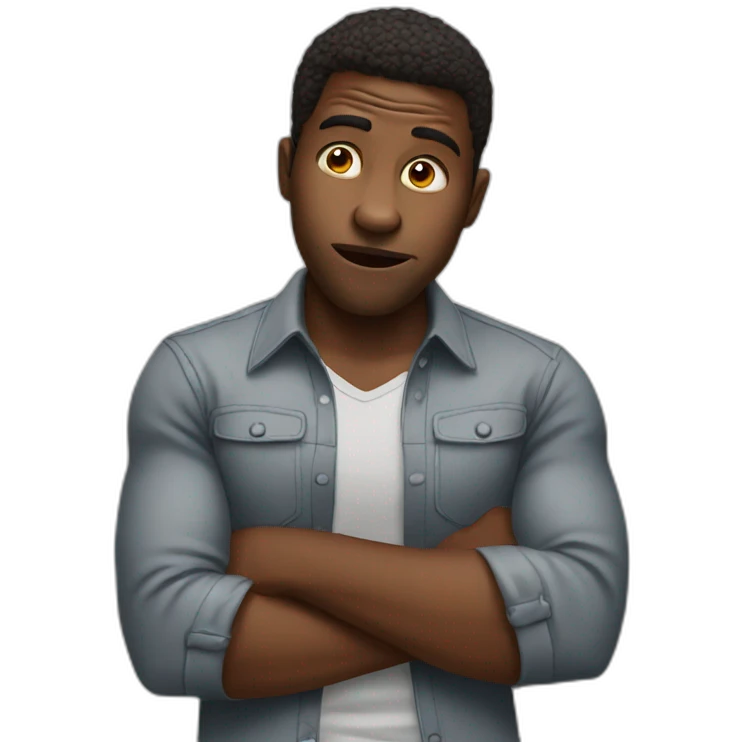 Black Guy with omg reaction emoji