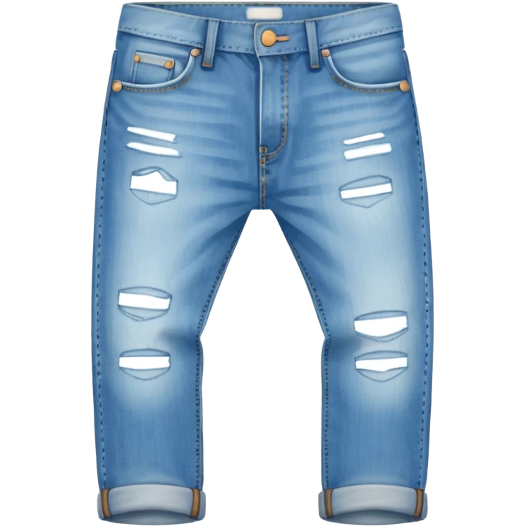 sky-blue jeans pant. emoji