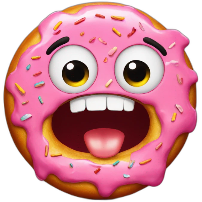 angry donut emoji