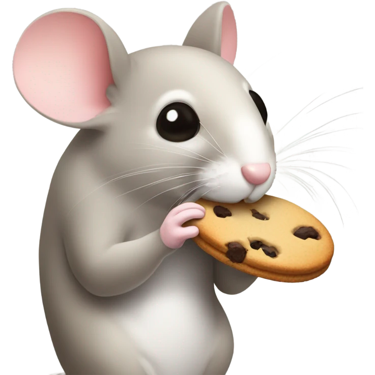 Mouse eating cookie  emoji