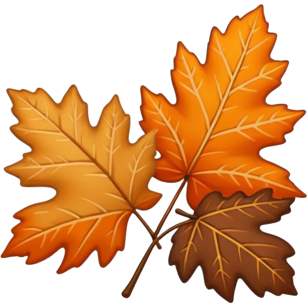 A kawai sticker autumn leaves around it, cozy fall colors (orange, brown, beige), playful and modern style, glossy finish, minimalistic but expressive, symbolizing a Fall Reading Challenge. emoji