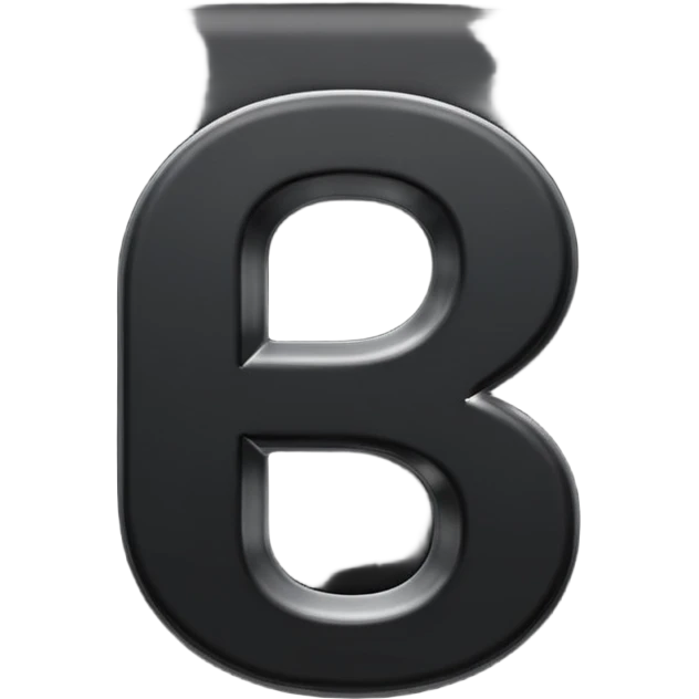 Minimal emoji, number 8 made of solid matte black metal, thick symmetrical form, subtle metal texture, deep shadows, no glow, no neon, flat emoji design, centered, transparent background emoji