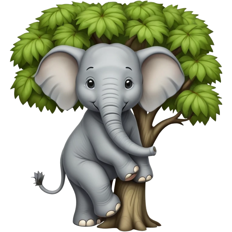 Elephant climbing a tree  emoji