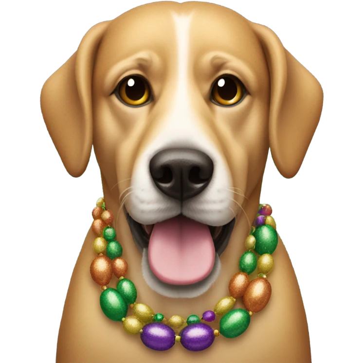 Mardi Gras Tan Dog emoji